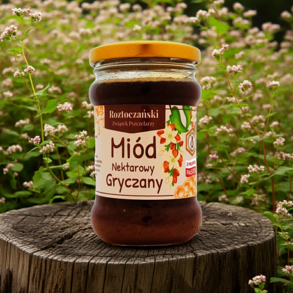 miód gryczany 370 g tło 2