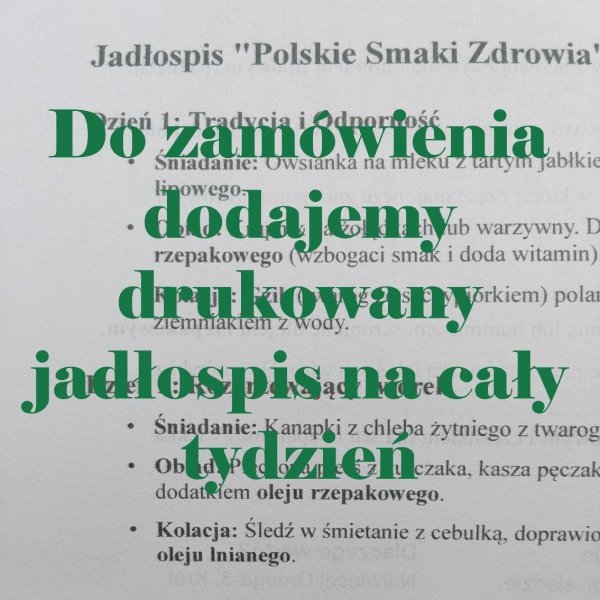 jadłospis na cały tydzień