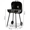 Grill węglowy ogrodowy z pokrywą na zawiasach + kółka MultiGarden