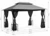 Namiot pawilon ogrodowy lux altana 3x4m moskitiera i pełne ścianki MultiGarden