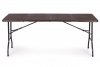 Zestaw cateringowy stół bankietowy 180 cm + 2 ławki brąz ModernHome