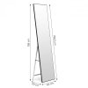 Duże lustro stojące 159 cm aluminium czarna rama  ModernHome