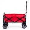 Wózek transportowy składany duży wózek ogrodowy plażowy czerwony 47x105 cm MultiGarden