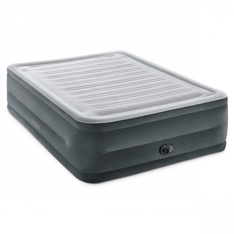 Materac łóżko do spania dwuosobowy z pompką automatyczną 203x152 cm INTEX 64418ND