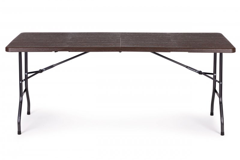 Zestaw cateringowy stół bankietowy 180 cm + 2 ławki brąz ModernHome