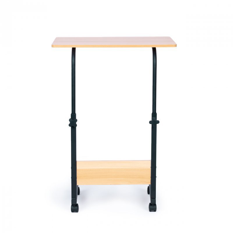 Stolik pod laptopa z kółkami biurko dostawiane do fotela kanapy brązowy ModernHome