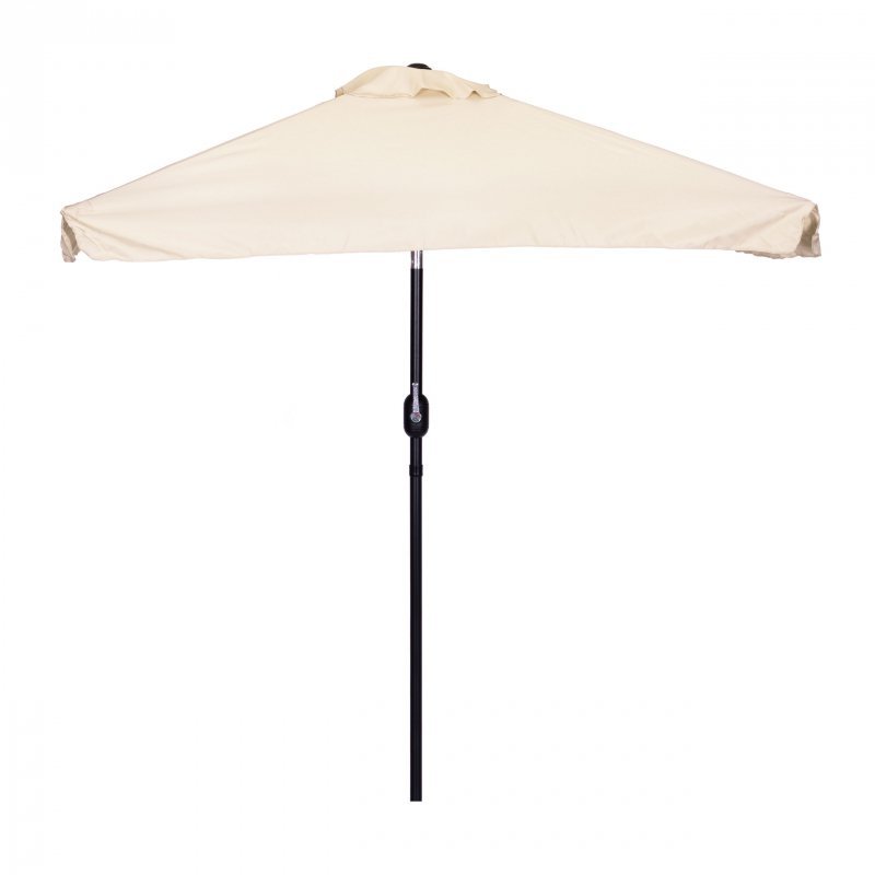 Prostokątny duży parasol ogrodowy skośny łamany z korbą beżowy 200x140 cm MultiGarden