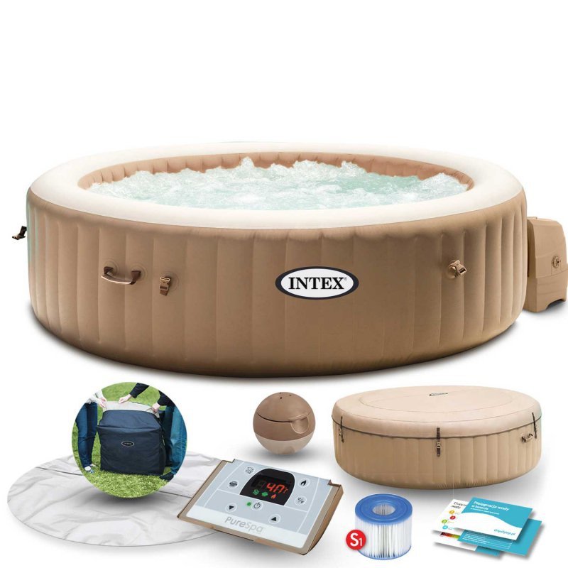 Nadmuchiwanejacuzzi hydromasaż 6 os. 216x71 cm akcesoria premium INTEX 28428