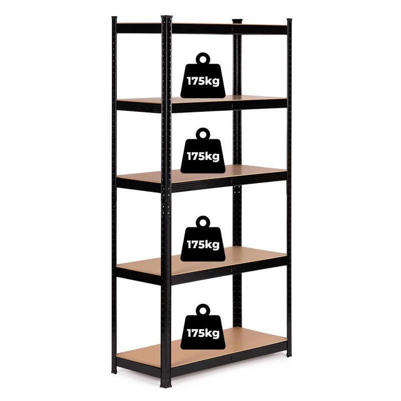 Regał metalowy magazynowy 180x90x30 cm do garażu piwnicy 5 półek 875 kg ModernHome