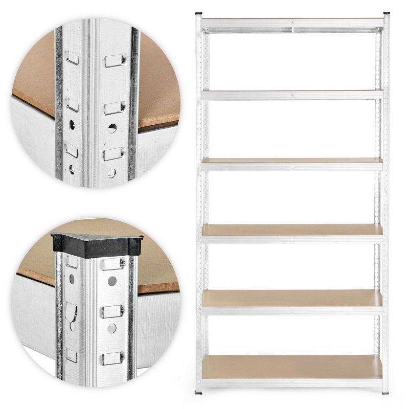 Regał magazynowy 222x110x50 cm stal galwanizowana 6 półek 1050 kg ModernHome