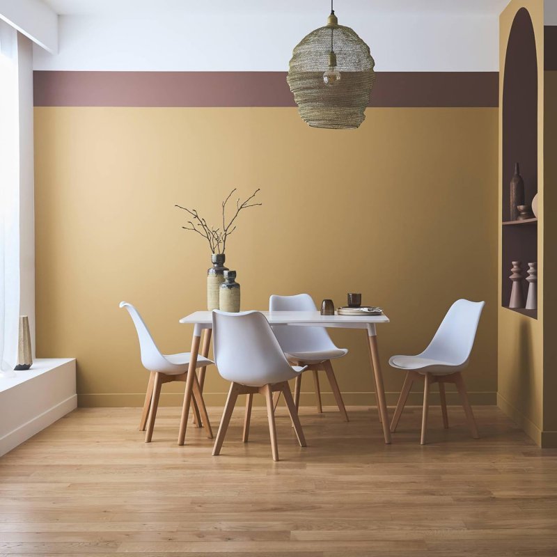 Zestaw 4 krzeseł krzesło  do salonu jadalni z poduszką Białe ModernHome