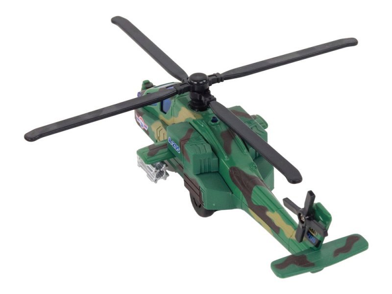 Helikopter Wojskowy Śmigłowiec Militarny Aluminiowy Mix  Dźwięk Światła