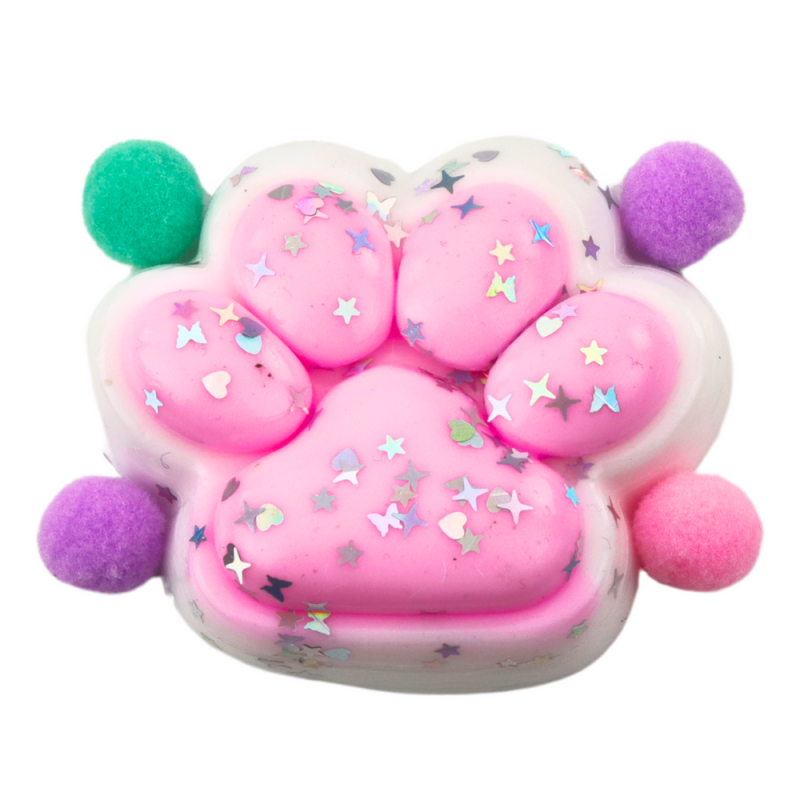 Gniotek Kocia Łapka Antystresowa Sensoryczna Squishy Gwiazdki Różowy