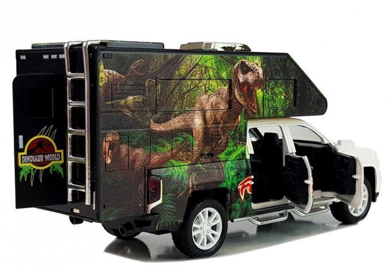Camper z  Dinozaurami Biały