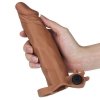 Add 2 Pleasure X Tender Vibrating Penis Sleeve Brown