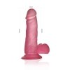6 Jelly Studs Crystal Dildo Small Pink
