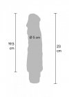 Dual Density Big Vibrator 9in. Light skin tone