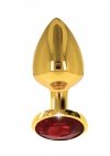 Butt Plug With Diamond Jewel L Gold