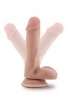 DR. SKIN PLUS  6 INCH POSABLE DILDO WITH BALLS  VANILLA