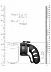 Model 19 - Chastity - 4.5 - Sil Cage Ballsplitter - Black
