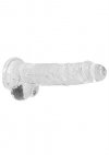 8 / 20 cm Realistic Dildo With Balls - Transparent