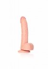 Curved Realistic Dildo  Balls  Suction Cup - 8/ 20,5 cm