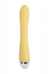 Vibrator with clitoral stimulator Flovetta by Toyfa Aster, silicone, yellow, 22 cm