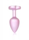 Plug-Jewellery Pearl Pink Heart PLUG- Clear S