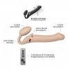VIBRATING STRAP-ON - L - VANILLA