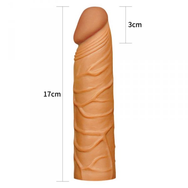 Add 1&quot;&quot; Pleasure X Tender Penis Sleeve Brown