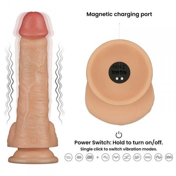 8&#039;&#039; Vibrating Power Basics Cock