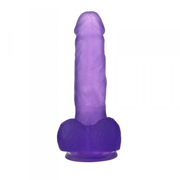 7&quot;&quot; Jelly Studs Crystal Dildo Medium Purple