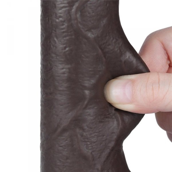 7&#039;&#039; Sliding Skin Dual Layer Dong Black