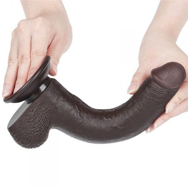 9&#039;&#039; Sliding Skin Dual Layer Dong Black