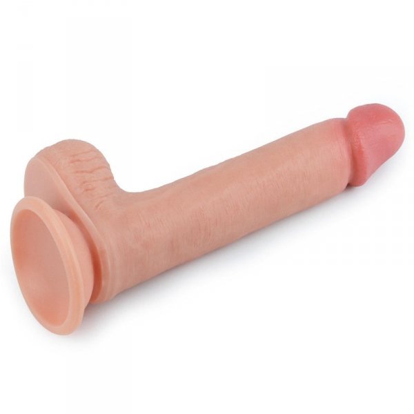 8&#039;&#039; Dual layered Platinum Silicone Cock