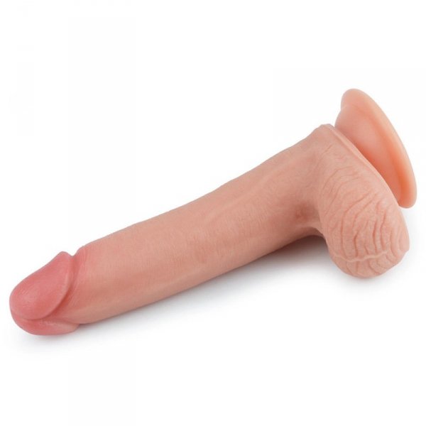 8&#039;&#039; Dual layered Platinum Silicone Cock