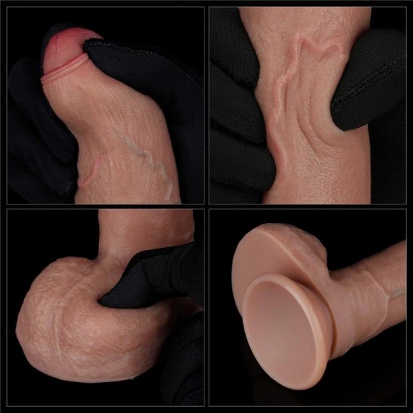 8&#039;&#039; Dual Layered Silicone Cock