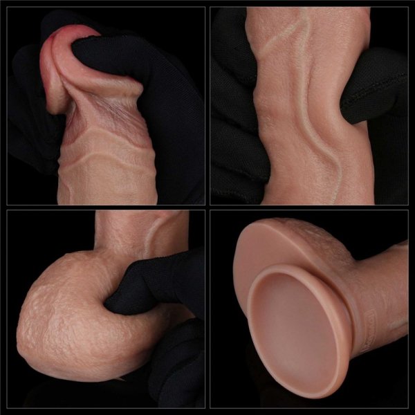 9&#039;&#039; Dual Layered Silicone Cock