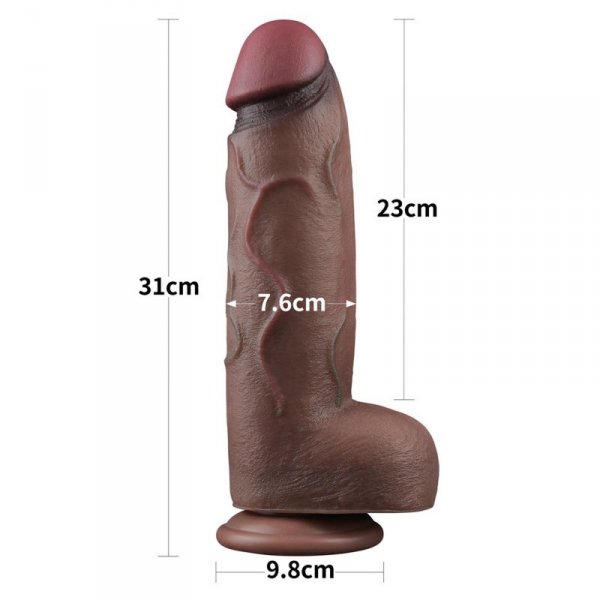 12&quot;&quot;&quot;&quot; Dual Layered Silicone Cock XXL