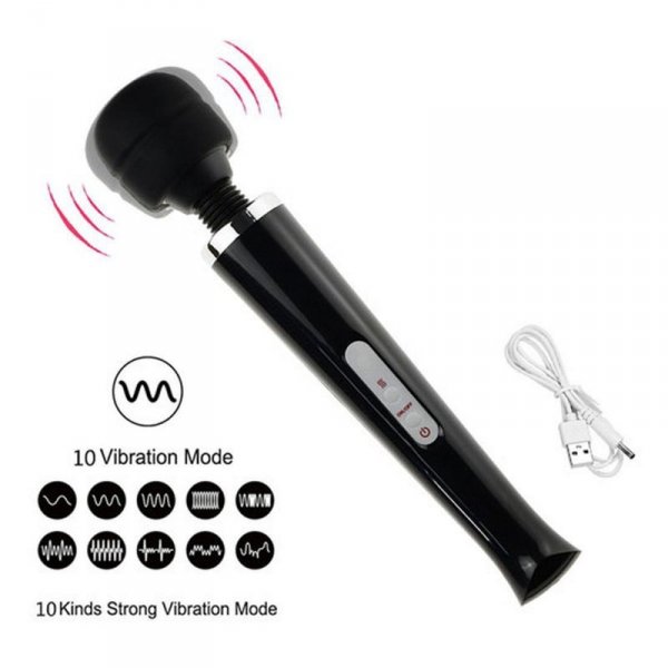 Stymulator-Magic Massager Wand USB Purple 10 Function