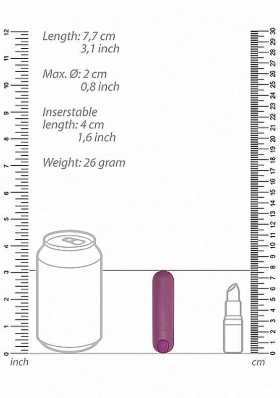10 Speed Rechargeable Bullet - Purple