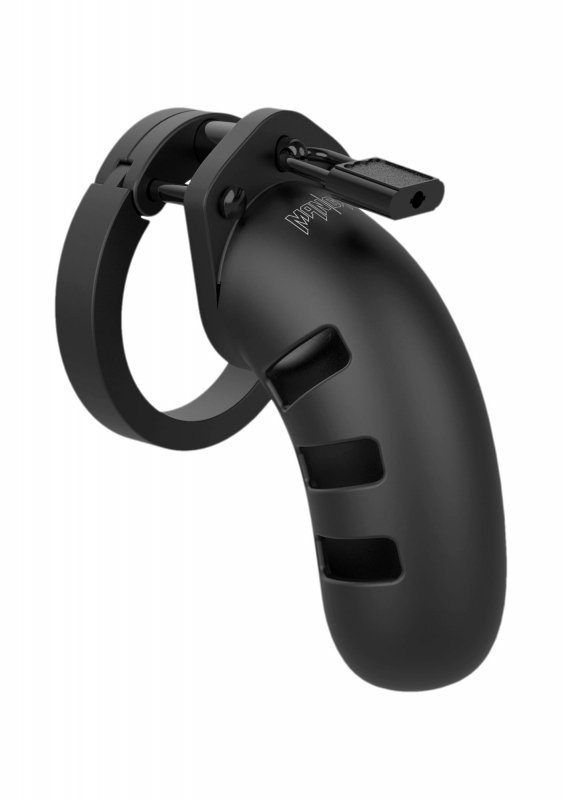 Model 21 - Chastity - 4.5&quot;&quot;&quot;&quot; - Silicone Cock Cage - Black