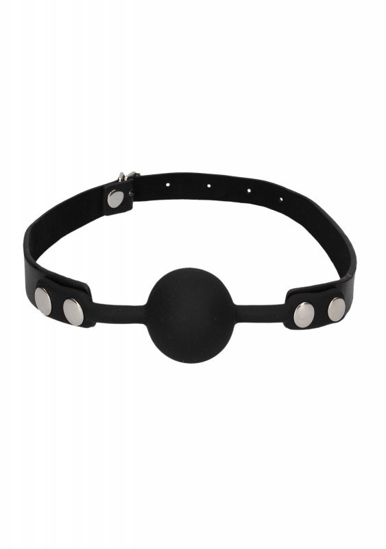 Silicone Ball Gag - with Adjustable Bonded Leather Straps