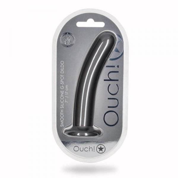 Smooth Silicone G-Spot Dildo - 7&#039;&#039; / 17 cm