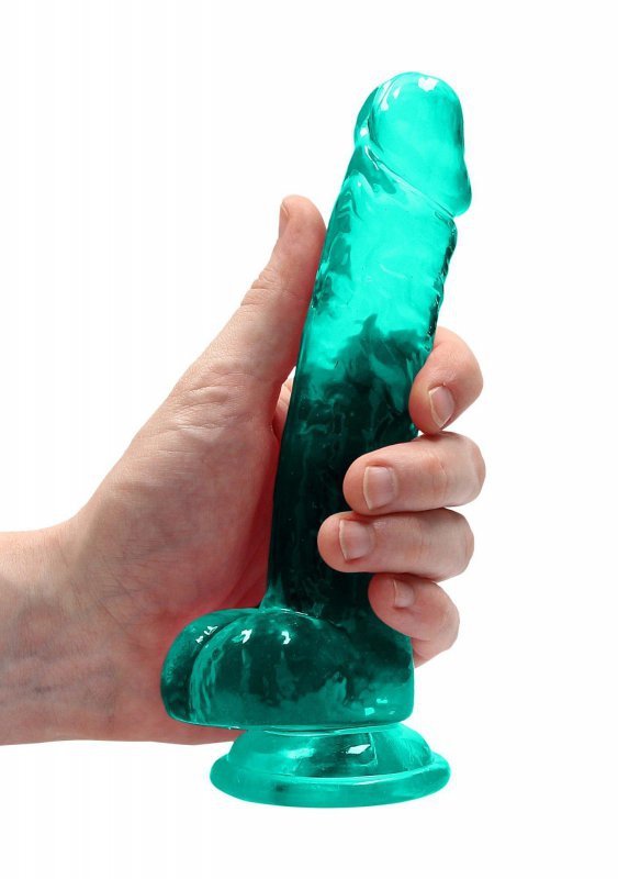 7&quot;&quot;&quot;&quot; / 19 cm Realistic Dildo With Balls - Turquoise