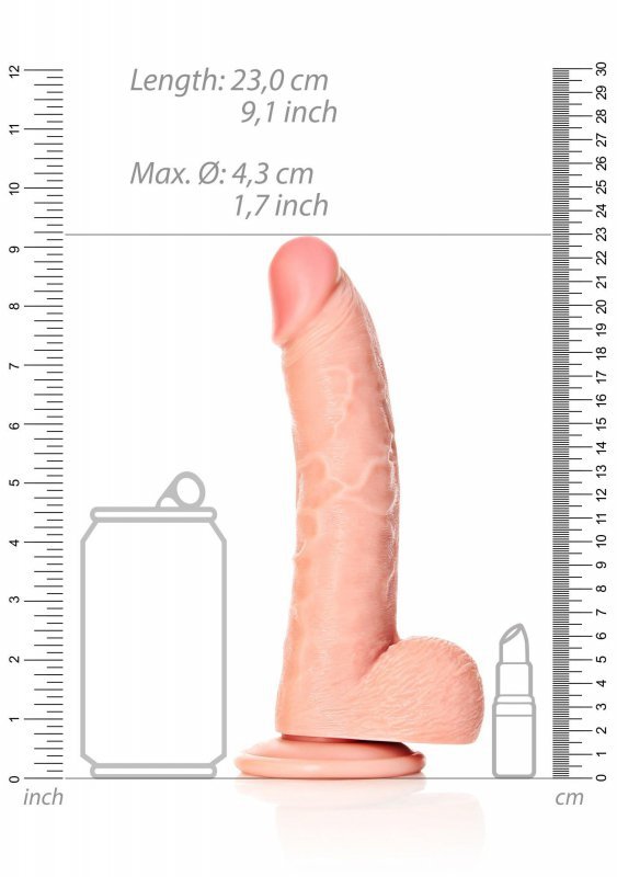 Curved Realistic Dildo  Balls  Suction Cup - 8&quot;&quot;&quot;&quot;/ 20,5 cm