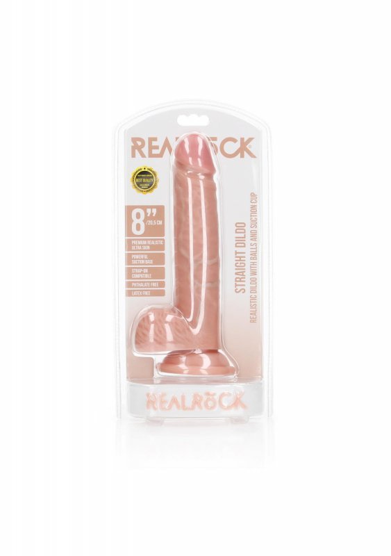 Straight Realistic Dildo  Balls  Suction Cup - 8&quot;&quot;&quot;&quot;/ 20,5 cm