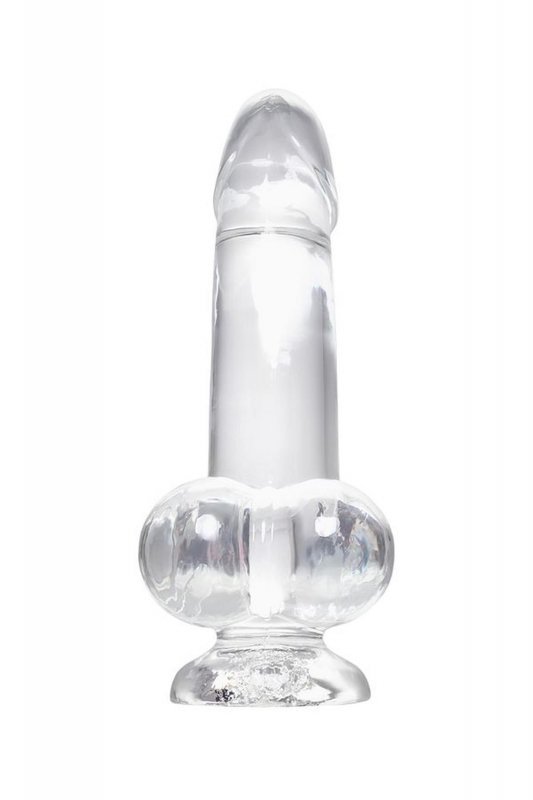 Realistic dildo A-Toys by TOYFA Cryst, TPE, transparent, 15 cm