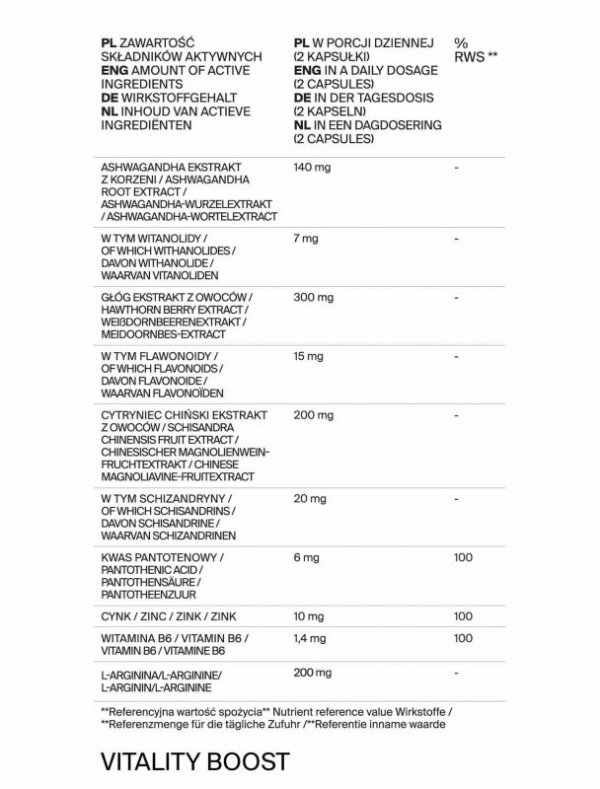 Qi-Nu Vitality Boost Male suplement diety dla Mężczyzn - 60 capsules