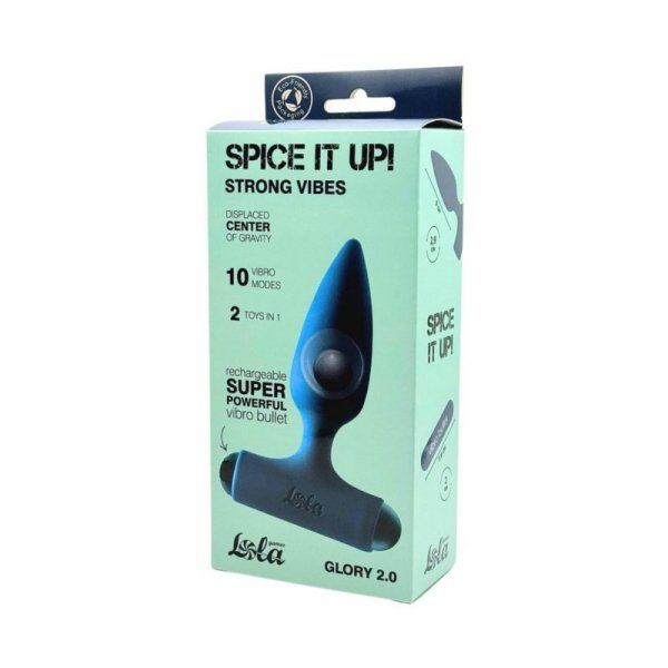 Anal Plug with Rechargeable Bullet Spice it Up Glory 2.0